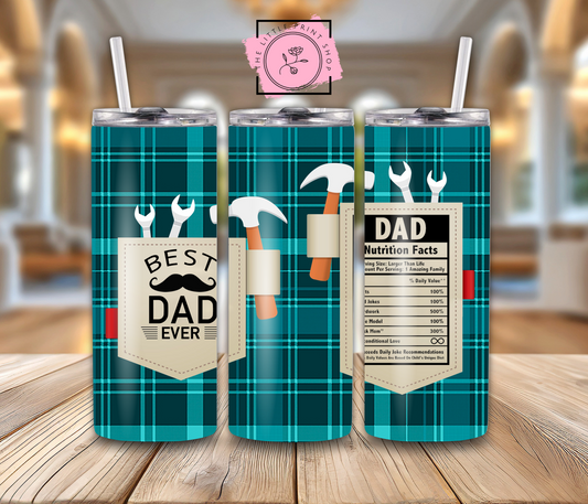 Best Dad Ever - 20oz Sublimation Wrap