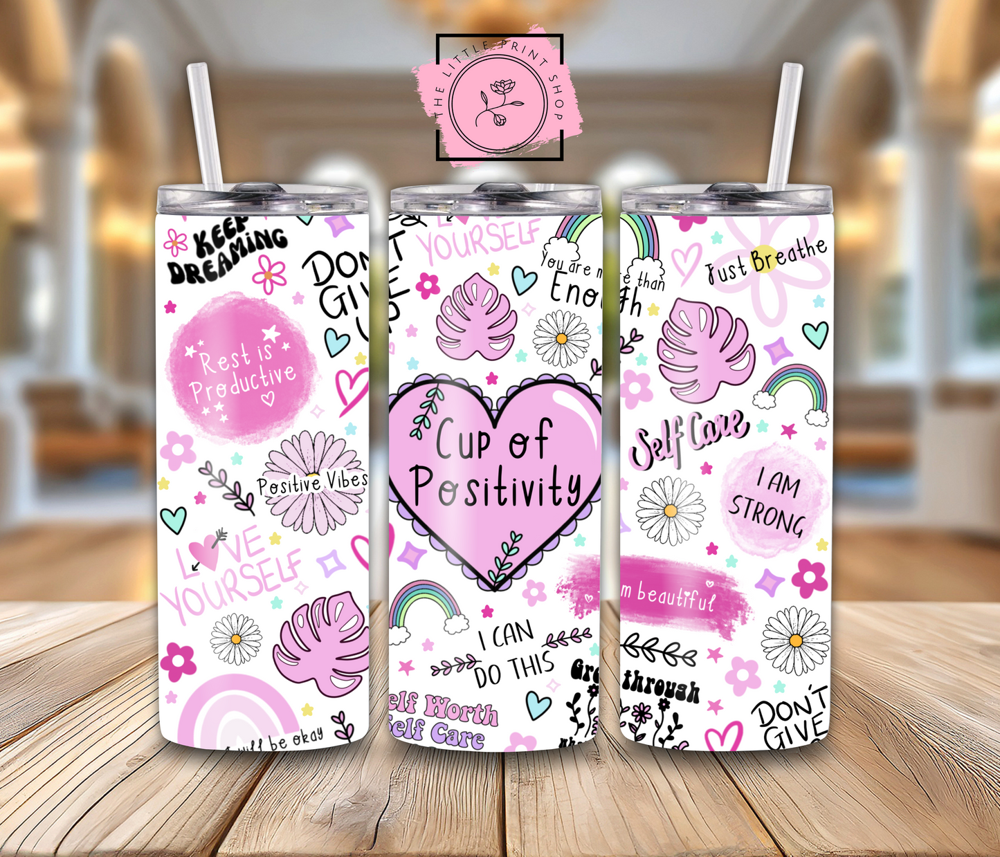 Cup Of Positivity - 20oz Sublimation Wrap