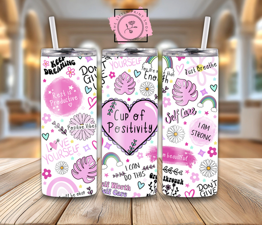 Cup Of Positivity - 20oz Sublimation Wrap