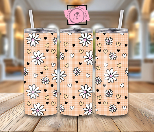 Daisies - Peach - 20oz Sublimation Wrap