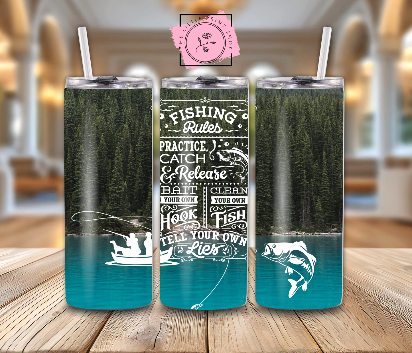 Fishing Rules - 20oz Sublimation Wrap