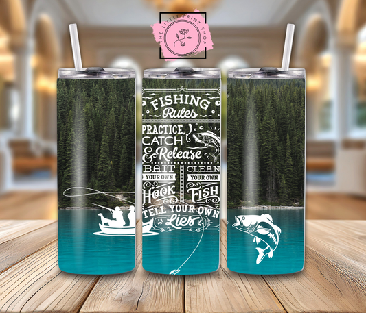Fishing Rules - 20oz Sublimation Wrap