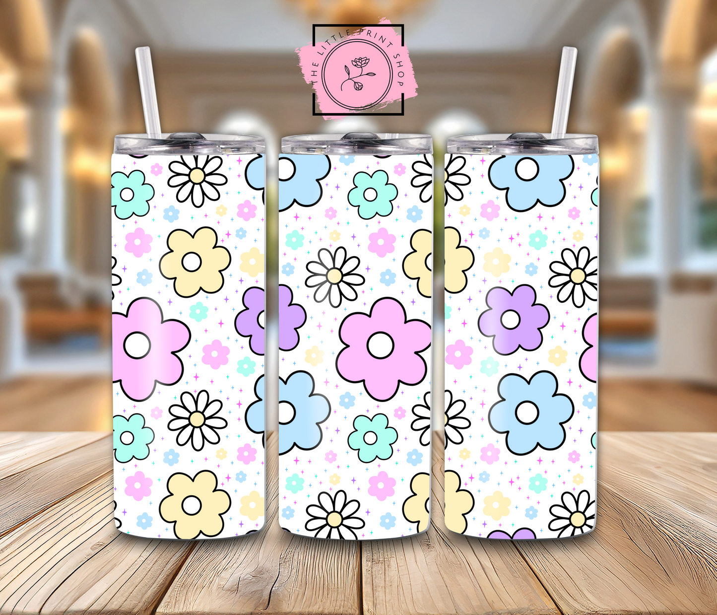 Flowers - 20oz Sublimation Wrap