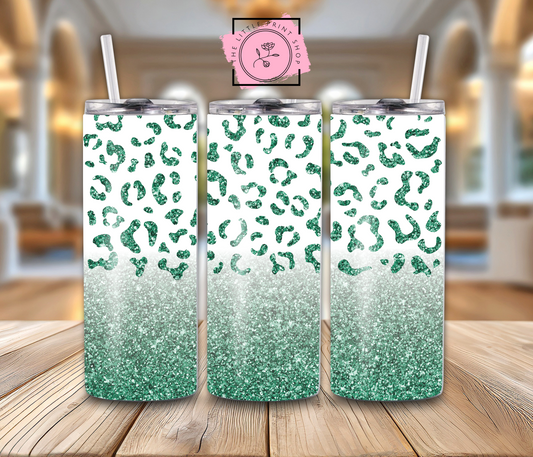 Green Leopard Print - 20oz Sublimation Wrap
