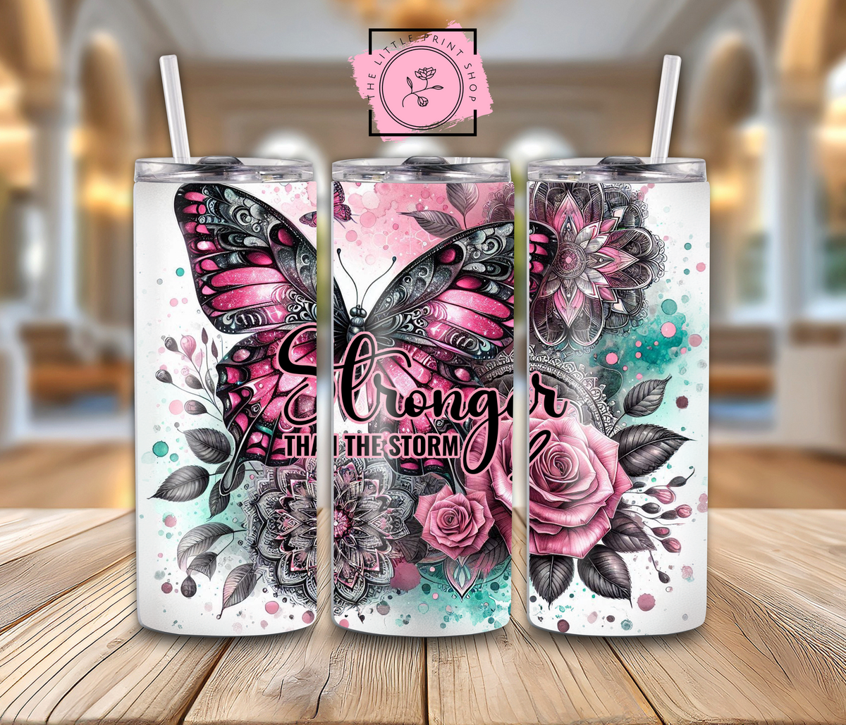 Stronger Than The Storm - 20oz Sublimation Wrap