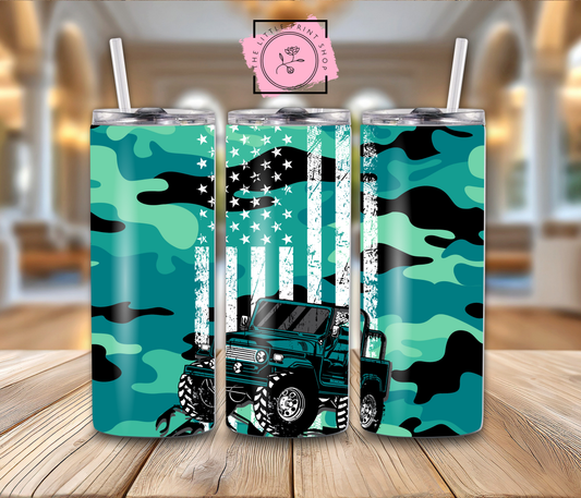 USA Monster Truck - 20oz Sublimation Wrap
