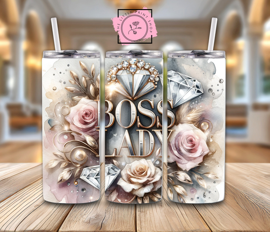 Boss Lady - Gold - 20oz Sublimation Wrap