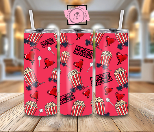 Popcorn & Chill - 20oz Sublimation Wrap