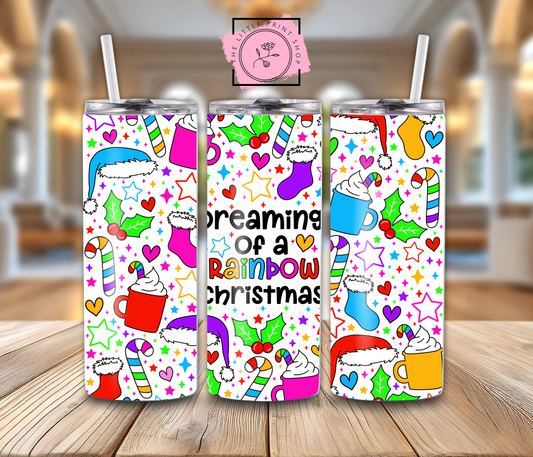 Rainbow Christmas - 20oz Sublimation Wrap