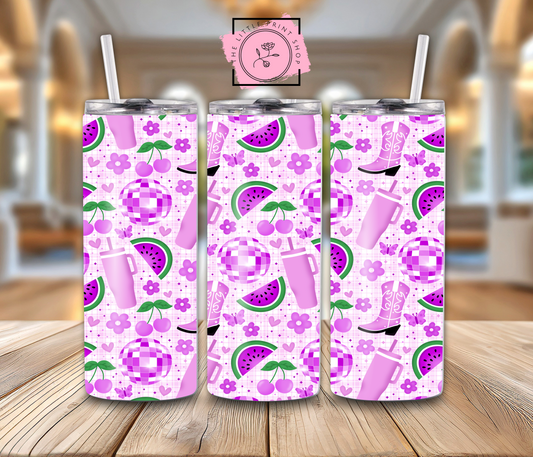 Disco & Watermelon - 20oz Sublimation Wrap