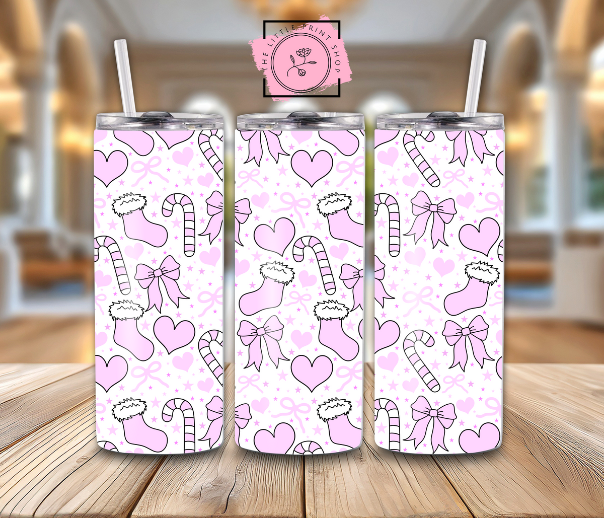 Pink Stockings - 20oz Sublimation Wrap