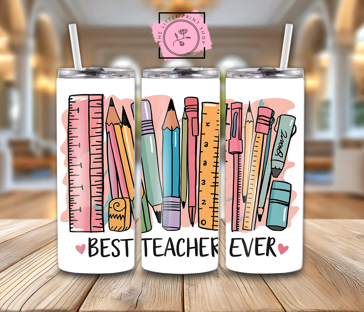Best Teacher Ever - 20oz Sublimation Wrap