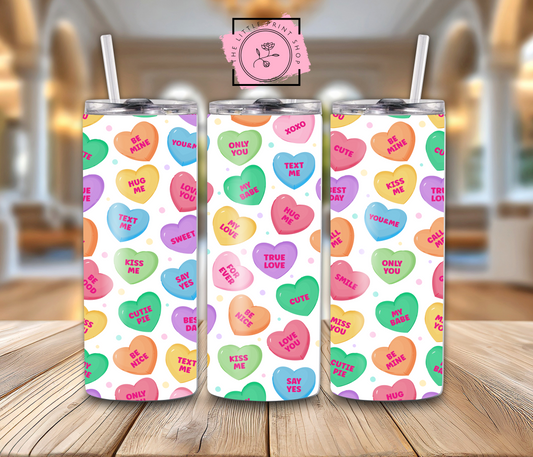 Candy Hearts - 20oz Sublimation Wrap