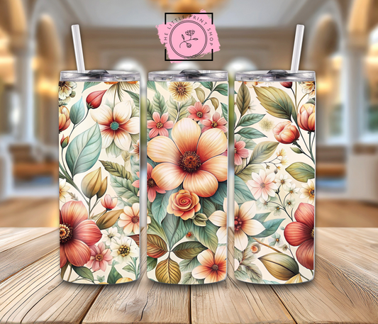 Flowers - 20oz Sublimation Wrap