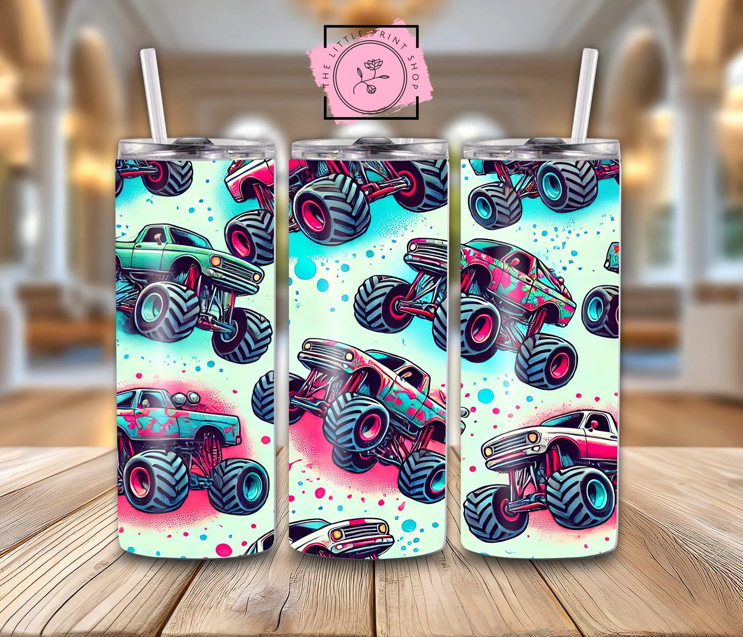 Monster Trucks - 20oz Sublimation Wrap