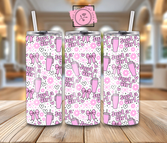 Just A Girl - 20oz Sublimation Wrap
