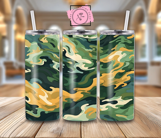 Green Cameo - 20oz Sublimation Wrap
