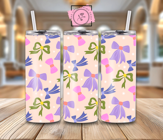 Purple Bows - 20oz Sublimation Wrap