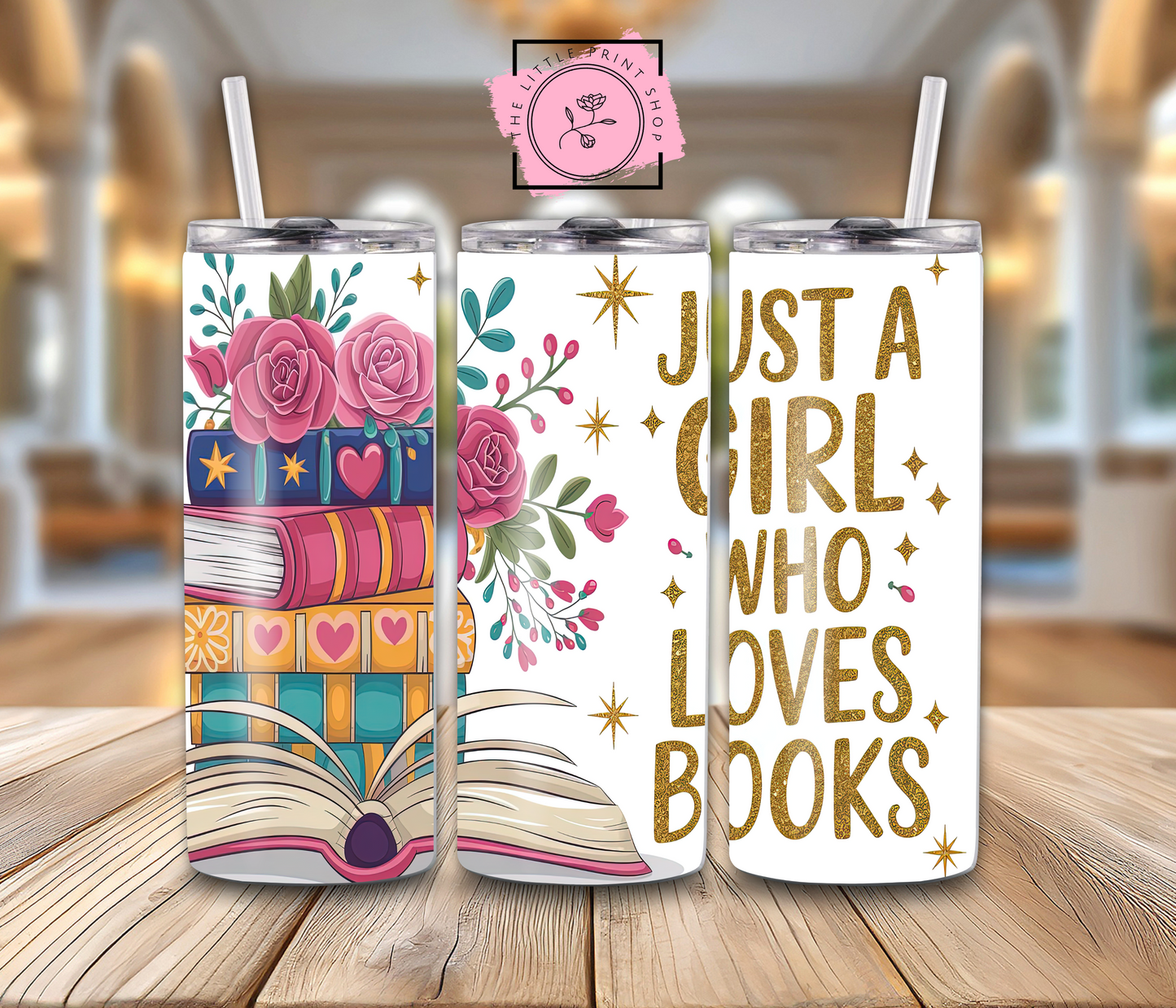 Just A Girl Who Loves Books - 20oz Sublimation Wrap