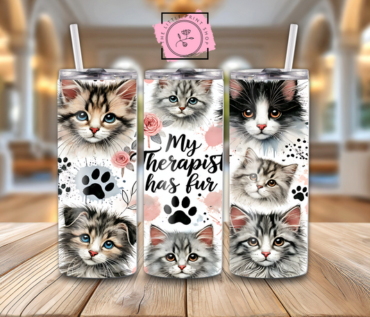 My Therapist Has Fur - 20oz Sublimation Wrap