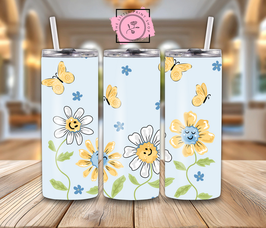 Blue Daisy - 20oz Sublimation Wrap