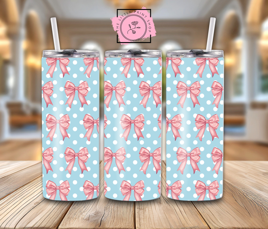 Pink Bows - 20oz Sublimation Wrap