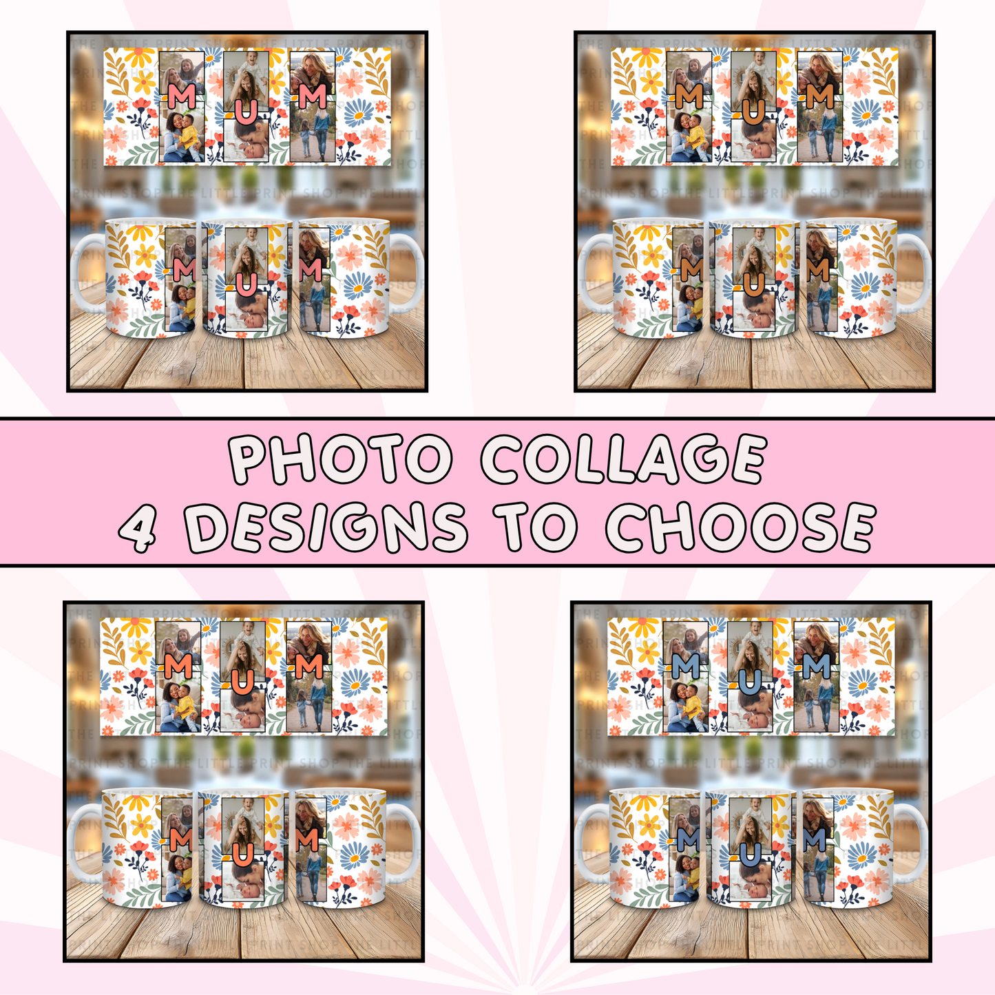 Mum Photo Collage - 11oz Sublimation Wrap