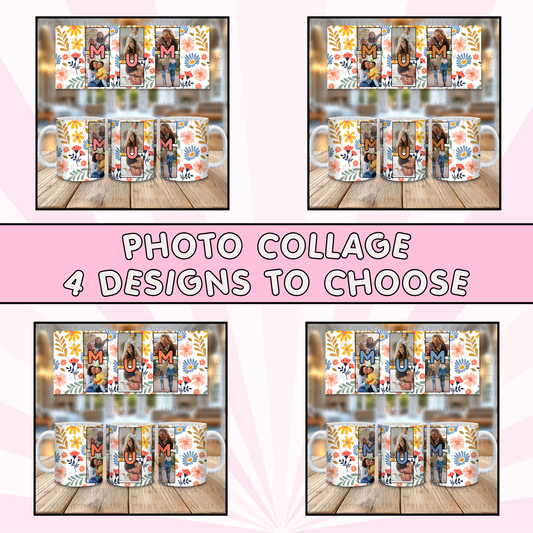 Mum Photo Collage - 11oz Sublimation Wrap