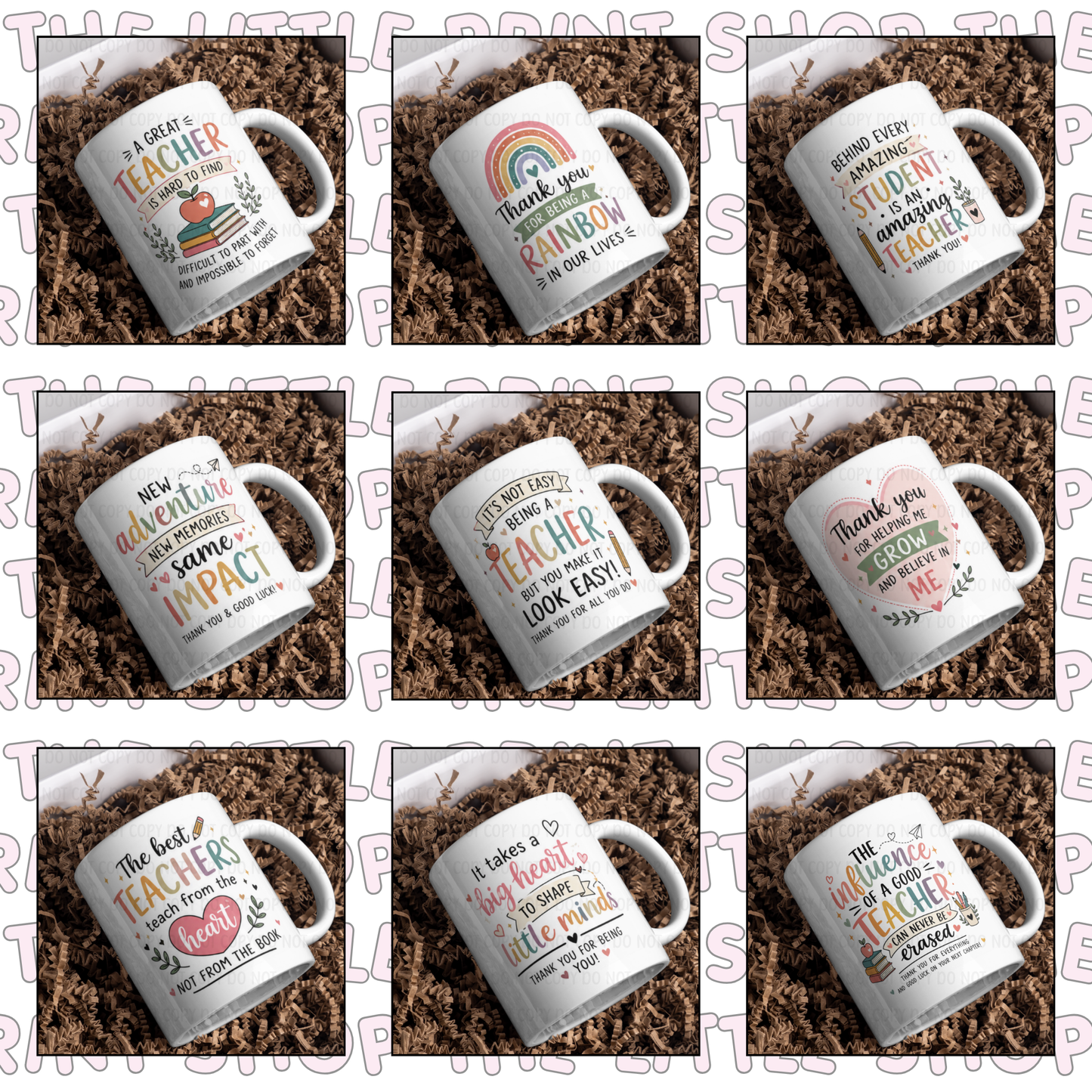 Teacher Print Bundle - 11oz Sublimation Wrap