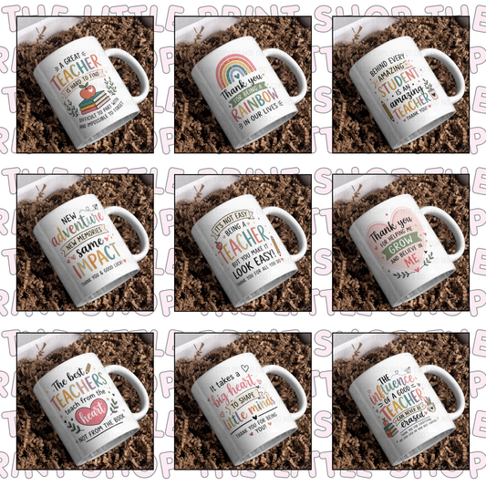 Teacher Print Bundle - 11oz Sublimation Wrap