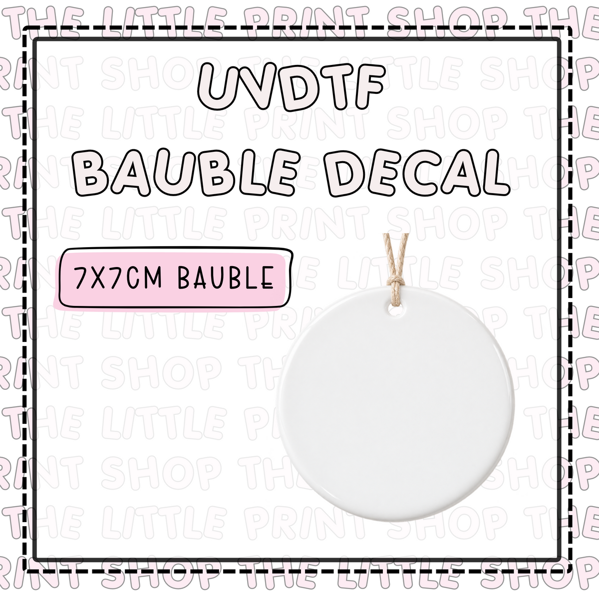 UV DTF Custom Uploads - Single Bauble
