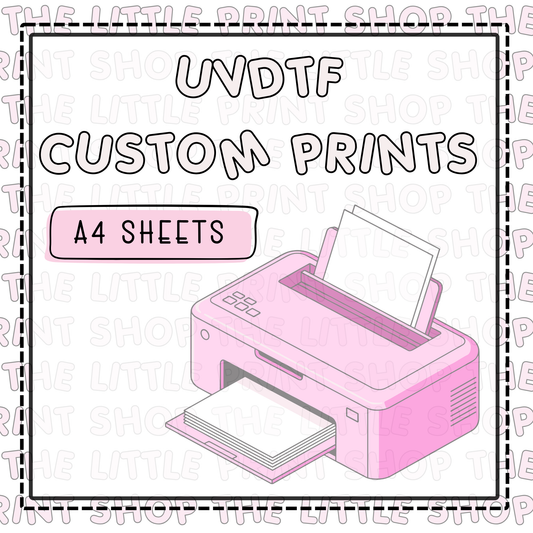 UV DTF Custom Uploads - A4 Sheet