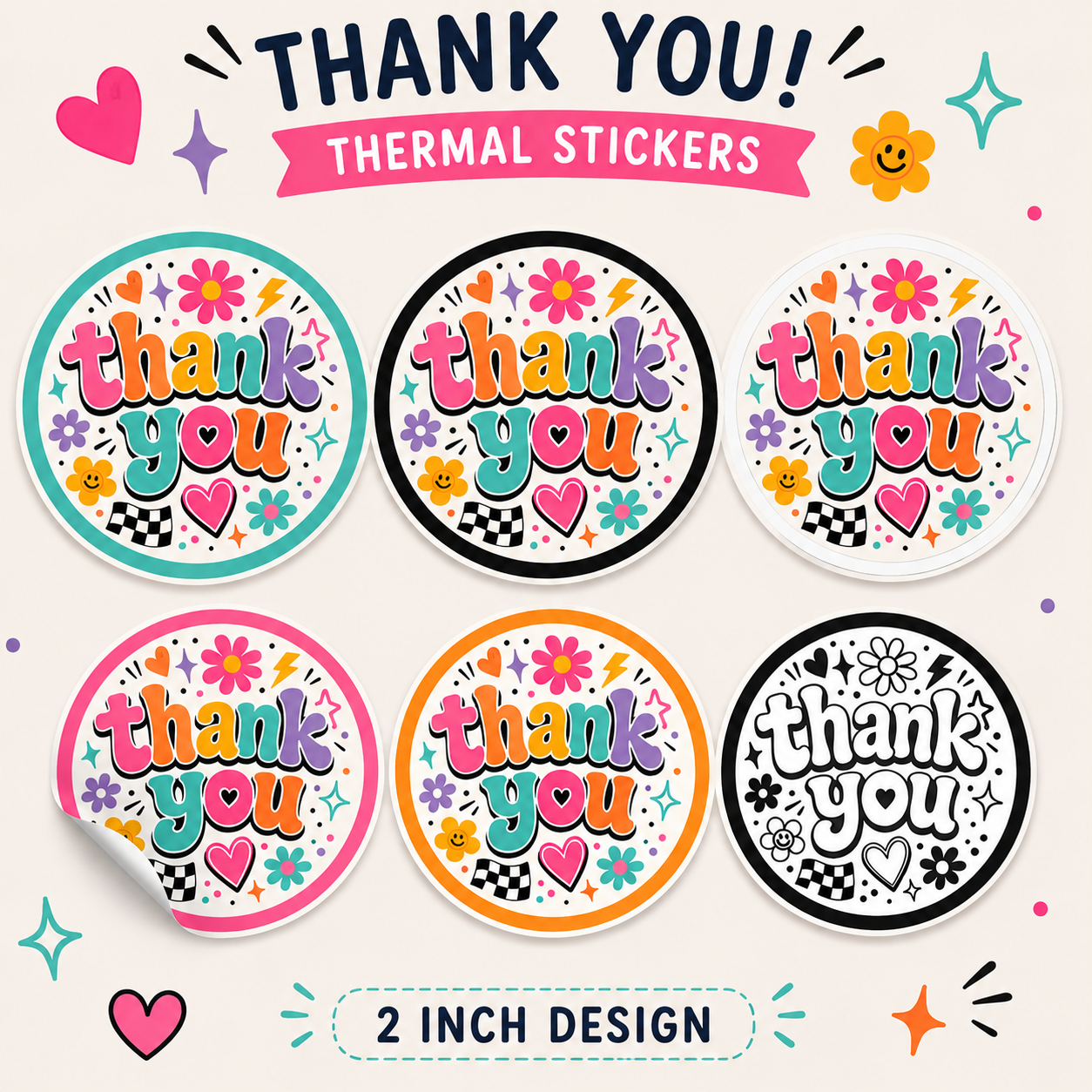 Thank You Thermal Labels - Digital Download